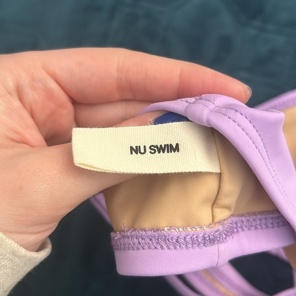 Nu Swim Stas Bikini Top in Lilac Lavender Purple - Picture 4 of 5